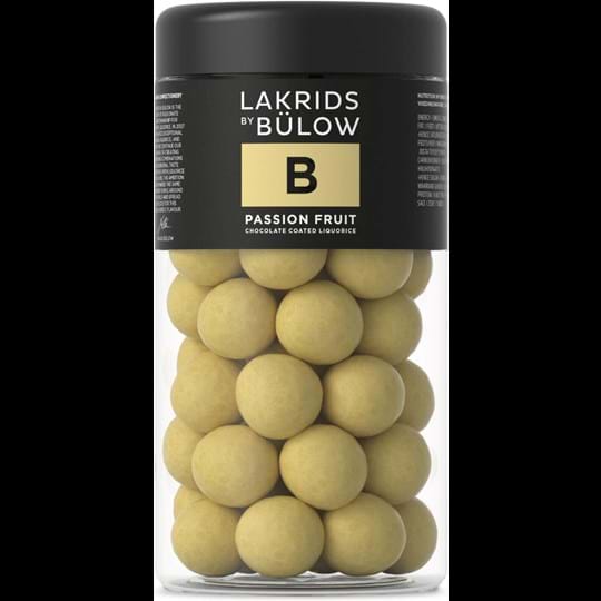 Lakrids by Bülow Chocolate balls filled with liquorice and passion fruit flavour